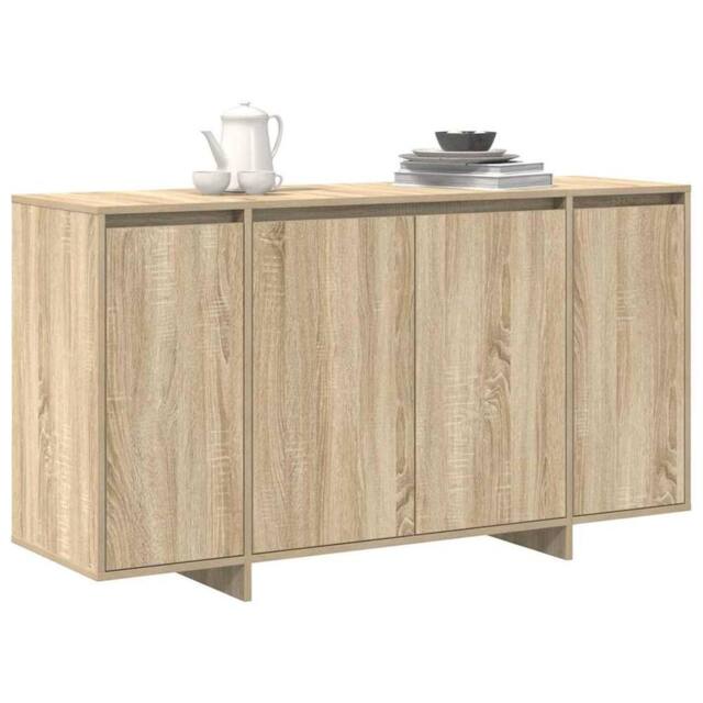 Berkfield Home Oak Sideboard Sonoma oak Engineered wood 135 x 41 x 75 cm in Light Tan - image 1