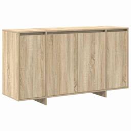 Berkfield Home Oak Sideboard Sonoma oak Engineered wood 135 x 41 x 75 cm in Light Tan - thumbnail 3