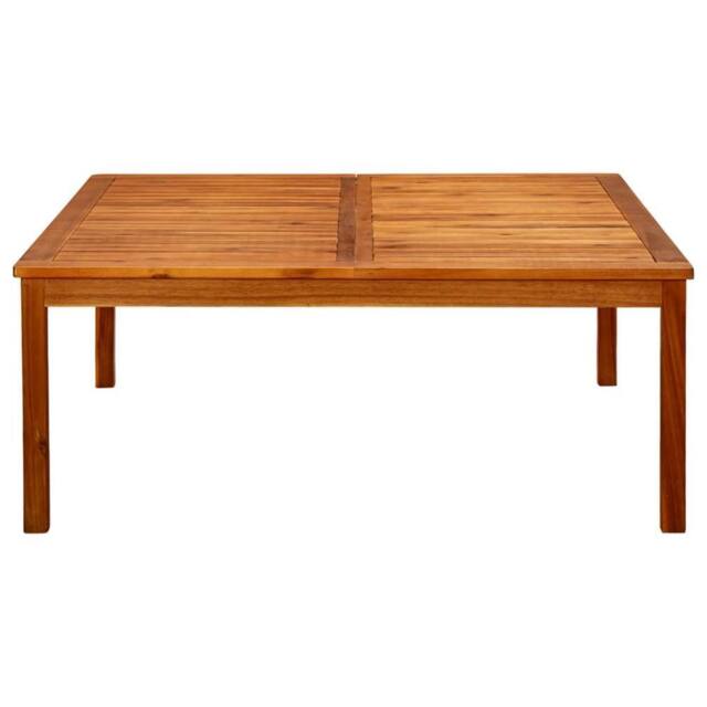 Berkfield Home Garden Coffee Table 110x110x45 cm Solid Acacia Wood in Brown - Size: 110 x 110 x 45 cm