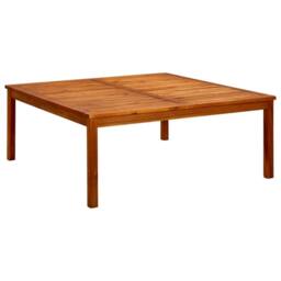 Berkfield Home Garden Coffee Table 110x110x45 cm Solid Acacia Wood in Brown - Size: 110 x 110 x 45 cm - thumbnail 2