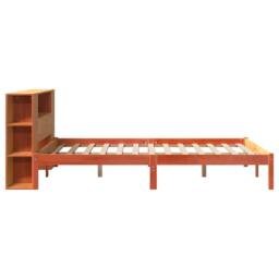 Berkfield Home Bookcase Bed without Mattress Wax Brown 140x190 cm Solid Wood Pine - thumbnail 7