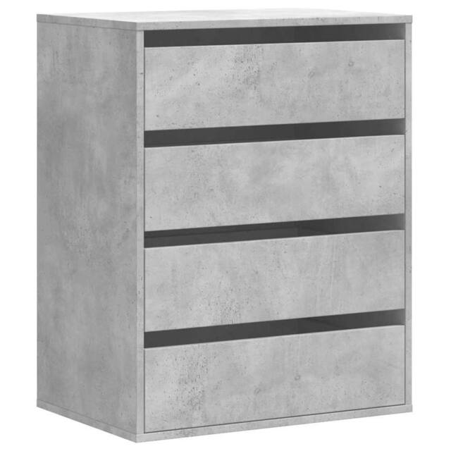 Berkfield Home Corner Chest of Drawers Concrete Grey 60x41x76 cm Engineered Wood - Size: 60 x 41 x 76 cm - image 1