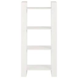 Berkfield Home Beautiful Book Cabinet/Room Divider White 60x35x125 cm Solid Wood - Size: 60 x 35 x 125 cm - thumbnail 1