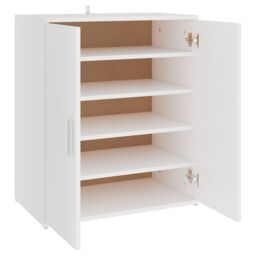 Berkfield Home Shoe Cabinet White 60x35x70 cm Engineered Wood - Size: 60 x 35 x 70 cm - thumbnail 2