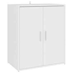 Berkfield Home Shoe Cabinet White 60x35x70 cm Engineered Wood - Size: 60 x 35 x 70 cm - thumbnail 5