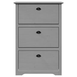 Berkfield Home Shoe Rack BODO Grey 80x35x118 cm - Size: 80 x 35 x 118 cm - thumbnail 4