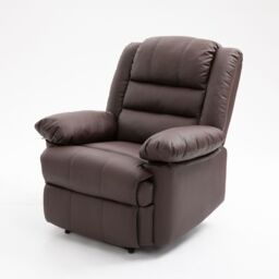 SquareBoxx Hawthorne Recliner Armchair in Brown - thumbnail 3
