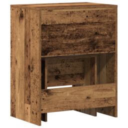Berkfield Home Dressing Table with Mirror Old Wood Engineered Wood in Brown - thumbnail 6