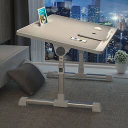SPETLEK Folding Laptop Table Stand Bed Tray Sofa Lap in Silver - Size: 0.6m2 - thumbnail 1