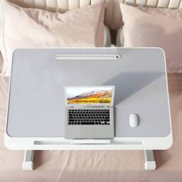 SPETLEK Folding Laptop Table Stand Bed Tray Sofa Lap in Silver - Size: 0.6m2 - thumbnail 3