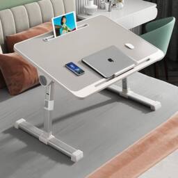 SPETLEK Folding Laptop Table Stand Bed Tray Sofa Lap in Silver - Size: 0.6m2 - thumbnail 4