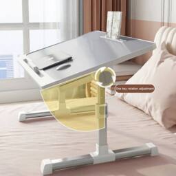SPETLEK Folding Laptop Table Stand Bed Tray Sofa Lap in Silver - Size: 0.6m2 - thumbnail 2