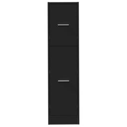 Berkfield Home Apothecary Cabinet Black 30x41x118 cm Engineered Wood - Size: 30 x 41 x 118 cm - thumbnail 5