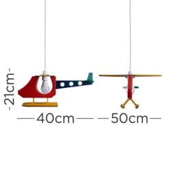 ValueLights Kids Multicolour Ceiling Pendant Airplane Shade With Warm White Bulb - thumbnail 6