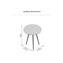 MH London 'Electra' Round Side Table Solid Wood Bedside Table for Living Room & Bedroom in Light Grey - thumbnail 5