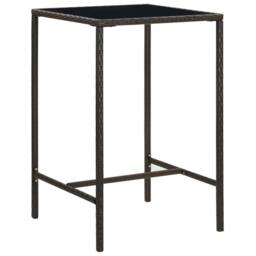 Berkfield Home Comfortable 5 Piece Garden Bar Set Poly Rattan Brown - thumbnail 1
