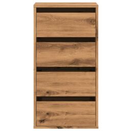 Berkfield Home Corner Chest of Drawers Artisian Oak 40x41x76 cm Engineered Wood in Brown - Size: 40 x 41 x 76 cm - thumbnail 4