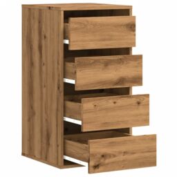 Berkfield Home Corner Chest of Drawers Artisian Oak 40x41x76 cm Engineered Wood in Brown - Size: 40 x 41 x 76 cm - thumbnail 5