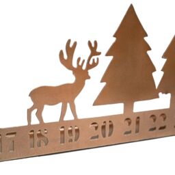 Ivyline Advent Forest Tealight Centrepiece Metal Copper H17Cm W70Cm D6Cm - thumbnail 2