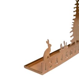 Ivyline Advent Forest Tealight Centrepiece Metal Copper H17Cm W70Cm D6Cm - thumbnail 3