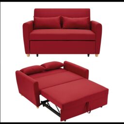 Bravich LTD Dahlia 2-Seater Pull Out Sofa Bed - Convertible Sleeper Sofa in Red - Size: 2 Seater - thumbnail 4