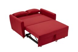 Bravich LTD Dahlia 2-Seater Pull Out Sofa Bed - Convertible Sleeper Sofa in Red - Size: 2 Seater - thumbnail 3