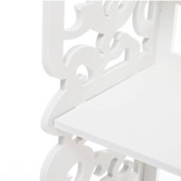 KORVIXA 3 Tier Wooden Plastic Storage Rack in White - Size: 60 cm x 100 cm - thumbnail 5