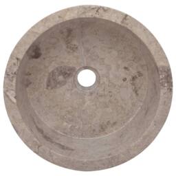 Berkfield Home Sink Grey √ò40x15 cm Marble - Size: 40x15 cm - thumbnail 4