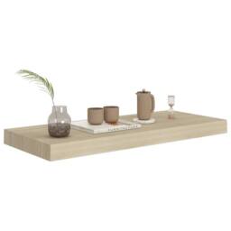 Berkfield Home Durable Floating Wall Shelves 4 pcs Oak 60x23.5x3.8 cm MDF in Light Oak - thumbnail 7