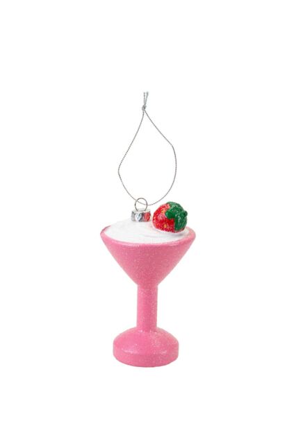 VFM e-Store Christmas Tree Decoration Glitter Cocktail Ornament 11x6. 5x6 in Red - image 1