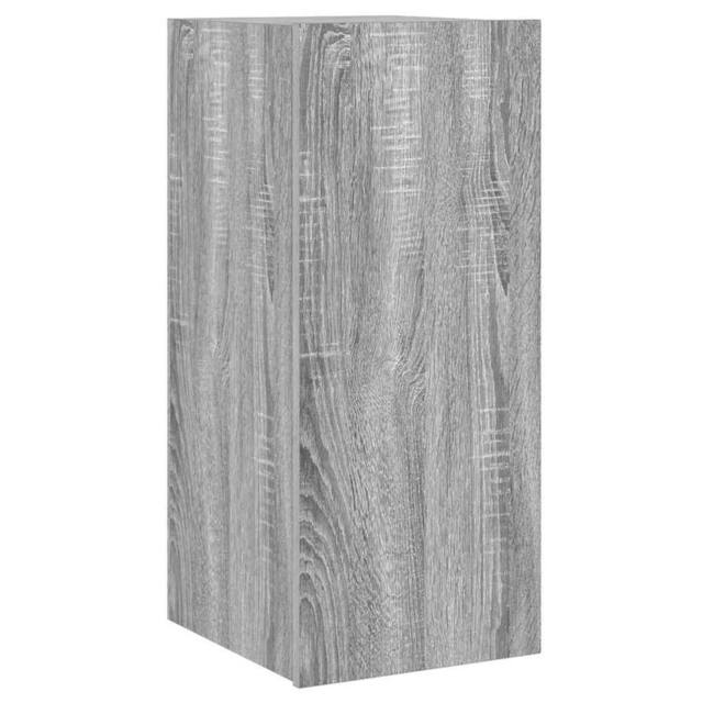 Berkfield Home TV Wall Cabinet with LED Lights Grey Sonoma 30.5x35x70 cm - image 1