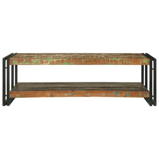 Berkfield Home Modern Coffee Table Multicolour 120x50x38 cm Solid Wood Reclaimed - Size: 120 x 50 x 38 cm - image 1