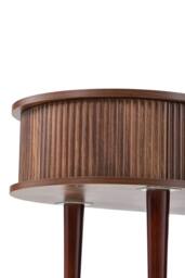 Living and Home Wooden Oval Lift-Top Coffee Table with Hidden Compartment in Walnut - thumbnail 9