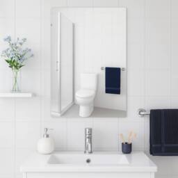 Harbour Housewares Self Adhesive Glass Wall Mirror - 30 x 40cm in Silver - Size: 30 x 40 cm - thumbnail 2