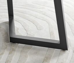 FurnitureboxUK Carson 160cm White Marble Effect Large Dining Table with Black Legs - thumbnail 6