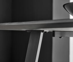 FurnitureboxUK Carson 160cm White Marble Effect Large Dining Table with Black Legs - thumbnail 8
