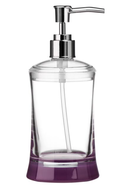 Orsina Acrylic Bathroom Purple & Clear Acrylic Lotion Dispenser - image 1