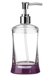 Orsina Acrylic Bathroom Purple & Clear Acrylic Lotion Dispenser