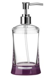 Orsina Acrylic Bathroom Purple & Clear Acrylic Lotion Dispenser - thumbnail 2