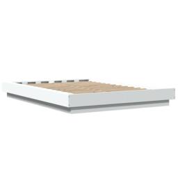 Berkfield Home Durable Bed Frame with LED Lights without Mattress White 120x200cm - Size: Small Double - thumbnail 7