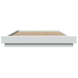 Berkfield Home Durable Bed Frame with LED Lights without Mattress White 120x200cm - Size: Small Double - thumbnail 5