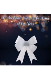 VFM e-Store Tinsel Bow Christmas Decoration X 1 37cm x 49cm x 13cm White - Size: 37 cm x 49 cm x 13 cm - thumbnail 3