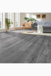 Living and Home 36 Pcs Rustic Style Wood Plank PVC Flooring in Grey - thumbnail 3