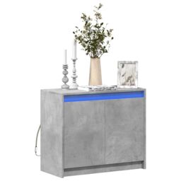 Berkfield Home Sideboard with LED Concrete Grey 72x34x61 cm Engineered Wood - Size: 72 x 34 x 61 cm - thumbnail 1
