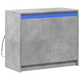 Berkfield Home Sideboard with LED Concrete Grey 72x34x61 cm Engineered Wood - Size: 72 x 34 x 61 cm - thumbnail 3