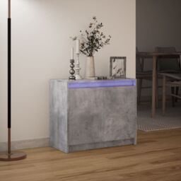 Berkfield Home Sideboard with LED Concrete Grey 72x34x61 cm Engineered Wood - Size: 72 x 34 x 61 cm - thumbnail 5