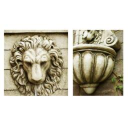 Primrose King Lion Head Water Feature Wall Fountain Stone Effect Outdoor 50cm - thumbnail 5