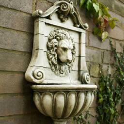 Primrose King Lion Head Water Feature Wall Fountain Stone Effect Outdoor 50cm - thumbnail 3