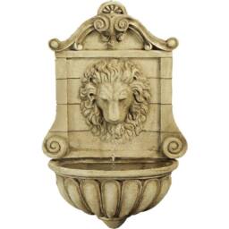 Primrose King Lion Head Water Feature Wall Fountain Stone Effect Outdoor 50cm - thumbnail 2