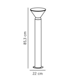Nordlux Modern Outdoor Garden Post Black Metal E27 Dark Sky, IP44 - thumbnail 5